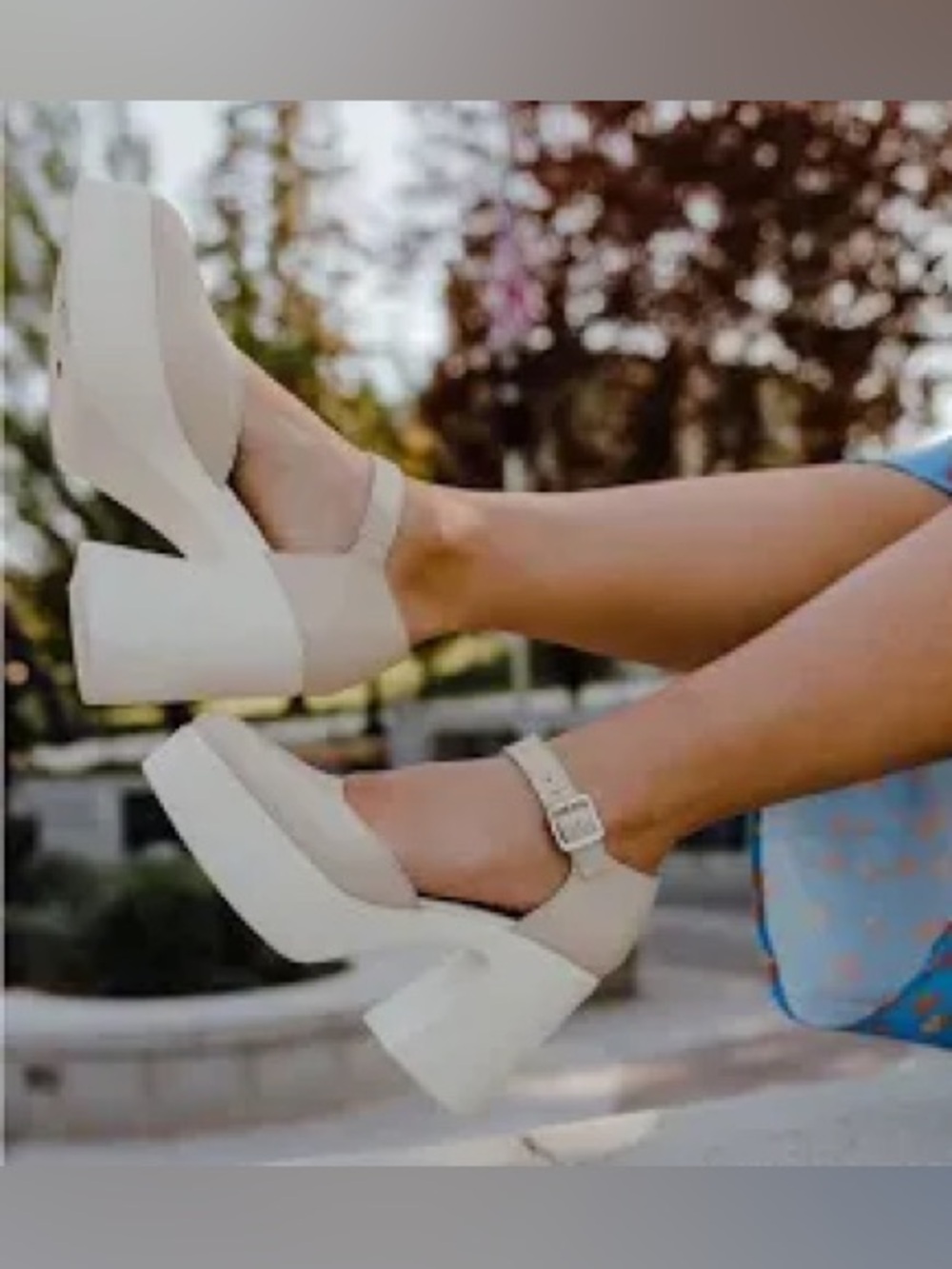 Free People Gwen Platform Block Heel Mary Jane Pumps AnkleStrap Women’s EU39 NEW - Picture 3 of 13